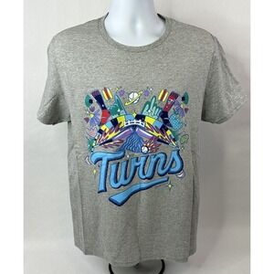 Minnesota Twins Artist Series T-Shirt Leeya Rose Jackson Adult Med Gray S/S NWOT